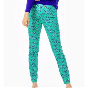 Lilly Pulitzer RARE Kelly Pant size 10 zebra print heebee zeebee NWOT